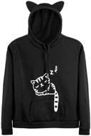 👚 chic and cozy: hoodie sleeping printed pullover sweatshirt for girls' fashion logo