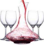 🍷 mafiti wine decanter set: 1.8l aerator decanter, carafe & 4 red wine glasses - perfect gifts for women, men, and wine lovers логотип