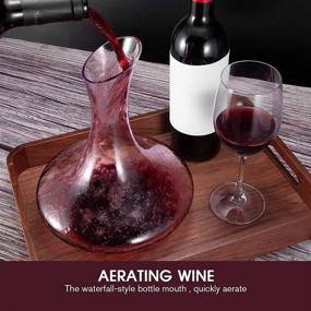 img 1 attached to 🍷 Mafiti Wine Decanter Set: 1.8L Aerator Decanter, Carafe & 4 Red Wine Glasses - Perfect Gifts for Women, Men, and Wine Lovers