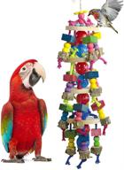 delokey large parrot toys: premium natural wood chewing toys for macaws, cockatoos, african grey, and large amazon parrots logo