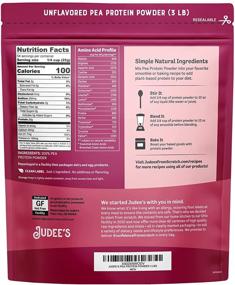 img 3 attached to 🌱 Judee's Pea Protein Powder (80% Protein) 3lb - Non-GMO, Keto-Friendly, Vegan - Made in USA