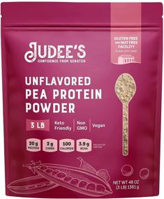 img 4 attached to 🌱 Judee's Pea Protein Powder (80% Protein) 3lb - Non-GMO, Keto-Friendly, Vegan - Made in USA