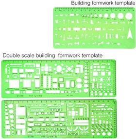 img 3 attached to 📏 Boao 9-Piece Clear Green Geometric Drawing Templates: Ideal Building Formwork Stencils & Measuring Rulers for Construction and Studying