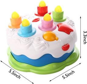 img 1 attached to Love Mini Baby Birthday Cake Toy with Candles, Music Toy for 1-5 Year Old Toddlers