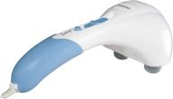 icomfort ic0943 handheld body massager: двойная головка с 3 сменными насадками для массажа, белого цвета. логотип