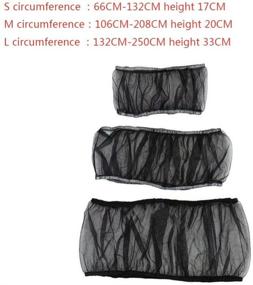 img 2 attached to 🐦 Black Mesh Bird Cage Skirt: UEETEK Bird Seed Catcher Net Cage Cover