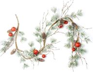 craftmore smokey garland pinecones bellsискусственная сосновая гирлянда длиной логотип