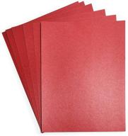 📄 50-pack of 8.5 x 11 inch red shimmer metallic paper for crafts logo