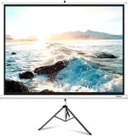 🎥 high-definition 4k hd projection movie screen with tripod stand, elephas m100s 100 inch 4:3, indoor outdoor pull down, wrinkle-free & 160° viewing angle logo