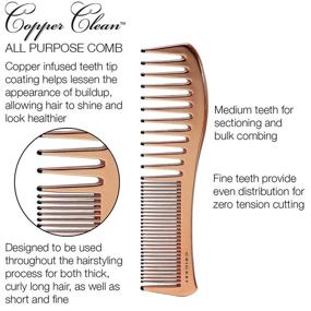 img 2 attached to 🔥 Cricket Copper Clean: The Ultimate All-Purpose Hair Comb for Effective Detangling and Styling, Suitable for All Hair Types