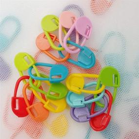 img 1 attached to 🧷 PCXINO 600-Piece Colorful Plastic Safety Pins: Knitting Markers, Crochet Clips, and Locking Stitch Markers for DIY Crafts and Clothing Usage
