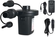 🔌 small & portable electric air pump: ideal for pool inflatables, floats, air mattresses - ac/dc car adapter included logo