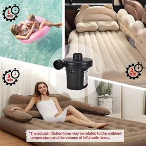 img 2 attached to 🔌 Small & Portable Electric Air Pump: Ideal for Pool Inflatables, Floats, Air Mattresses - AC/DC Car Adapter Included