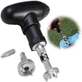 img 4 attached to 🏌️ Amy Sport Golf Shoes Spike Wrench - Ratchet Action Remover Tool, High-Quality Stainless Steel Cleats with Sturdy Plastic Handle, Efficient Ripper Replacement Aid (1 Pcs)