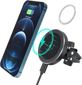 img 4 attached to ANDOLO Magnetic Wireless Car Charger for 🚗 iPhone 13/12 - Fast & Convenient Charging on-the-go!