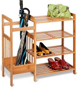 img 3 attached to Honey-Can-Do 4-Tier Bamboo Entryway Organizer - SHO-02222