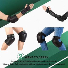 img 1 attached to Everwell 6 in 1 Adult/Child Protective Knee Pads Set with Adjustable Straps - Ideal for Roller Skating, Inline Skating, Skateboarding, and More