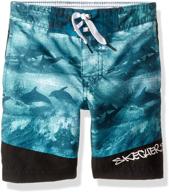 🩲 stylish and comfortable: skechers boys trunks swim shorts for fun in the water logo