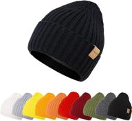 zowya ultrawarm winter beanie for men & women with thermal lining, double-layer skully hat, thick knit beanie logo