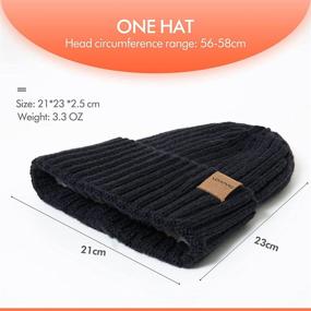 img 3 attached to Zowya Ultrawarm Winter Beanie for Men & Women with Thermal Lining, Double-Layer Skully Hat, Thick Knit Beanie