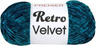 🔵 retro velvet-teal premier yarns logo