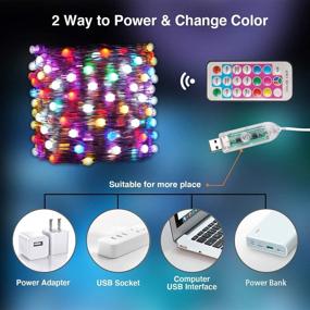 img 1 attached to USB Fairy String Lights Color Changing(2 Pack)