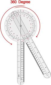 img 3 attached to 📏 Goniometer Inch 360° Plastic Measurement Tool