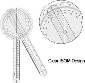 img 2 attached to 📏 Goniometer Inch 360° Plastic Measurement Tool