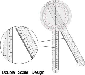 img 1 attached to 📏 Goniometer Inch 360° Plastic Measurement Tool