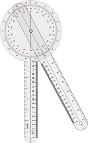 img 4 attached to 📏 Goniometer Inch 360° Plastic Measurement Tool