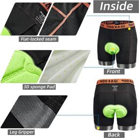 img 1 attached to 🚴 High-Performance Men's Cycling Shorts - 5D Padded Bike Underwear with MTB Liner Undershorts