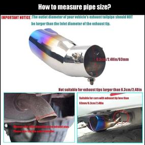 img 2 attached to ❤️ Heart Shaped Exhaust Tip Muffler | Universal Stainless Steel Car Exhaust Tip for Most Cars and Sedans | Fits 2.48-inch Inlet