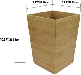 img 2 attached to 🗑️ Home Basics Bamboo Waste Bin: Sustainable and Stylish Natural Trash Can