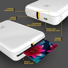 img 3 attached to 🖨️ Kodak Step Printer: Wireless Zink Mobile Photo Printer for Bluetooth/NFC Devices (White) - Sticker Edition, 2x3 (RODMP20KIT9W)