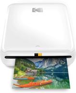 🖨️ kodak step printer: wireless zink mobile photo printer for bluetooth/nfc devices (white) - sticker edition, 2x3 (rodmp20kit9w) logo