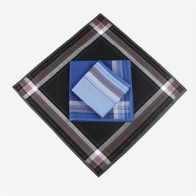 img 1 attached to 👔 Striped Checked Pattern Handkerchief for Men - Houlife Men's Accessories