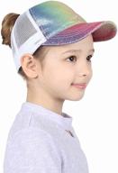 🧢 ponyflo kids ponytail and messy bun pony cap: original design with full back opening logo