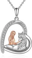 🐴 sterling silver horse, wolf, panda, dragon and unicorn necklace - perfect love heart jewelry gifts for women and teen girls on birthdays and christmas logo