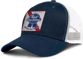 img 1 attached to Jdadaw Pabst Blue Ribbon Logo Baseball Trucker Dark_Blue