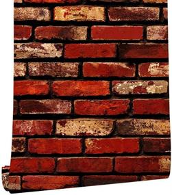 img 4 attached to 17.7”×118” Red Brick Peel and Stick Wallpaper | Self Adhesive Brick Look Removable Wallpaper | Red Brick Contact Paper for Easy Installation & Decorative Purposes