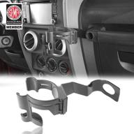 🍹 multi-functional drink cup holder phone mount and stand bracket organizer for 2007-2010 jeep wrangler jk jku sahara rubicon & unlimited by u-box wrangler logo