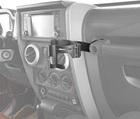 img 2 attached to 🍹 Multi-Functional Drink Cup Holder Phone Mount and Stand Bracket Organizer for 2007-2010 Jeep Wrangler JK JKU Sahara Rubicon & Unlimited by u-Box Wrangler