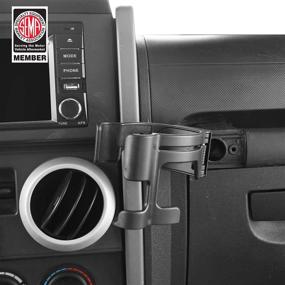 img 3 attached to 🍹 Multi-Functional Drink Cup Holder Phone Mount and Stand Bracket Organizer for 2007-2010 Jeep Wrangler JK JKU Sahara Rubicon & Unlimited by u-Box Wrangler