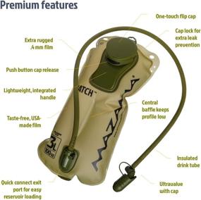 img 3 attached to 🎒 Mazama Hatch Tactical and Hunting Hydration Bladder Reservoir - Leak Proof Replacement for Backpacks - Enhanced Durability with 30% Thicker Film - Made in USA with Puncture Resistant Film