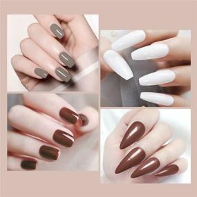 img 1 attached to 💅 Wowfun Gel Nail Polish Kit - Soak off Classic Coffee Neutral Beige Brown White - 6 colors 10ML - All Seasons Popular Gel Polish Kit for Nail Gel Art Manicure - Use at Home or Salon