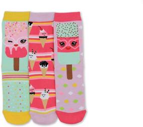 img 1 attached to United Oddsocks - Girls' Icecream & Lollies Cat Oddsocks US 13.5-8, EUR 30.5-38.5, UK 12-5.5