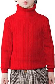 img 1 attached to Turtleneck Sweater Cashmere Twisted Pullover