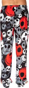 img 1 attached to 👻 Cozy up with Disney Skellington Fleece Sleepwear Bottoms for Men - The Ultimate Comfort!