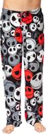 👻 cozy up with disney skellington fleece sleepwear bottoms for men - the ultimate comfort! logo