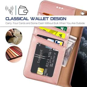 img 2 attached to 📱 Arae iPhone 11 Pro Max Case | Credit Card Holder & Wrist Strap | Rosegold